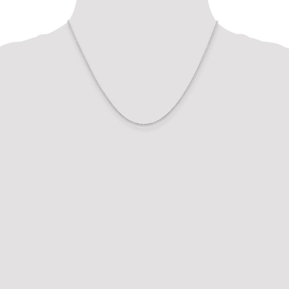 Silver, Ella Collection, LG Fancy Script Initial R Necklace - 18 In - Picture 2 of 7
